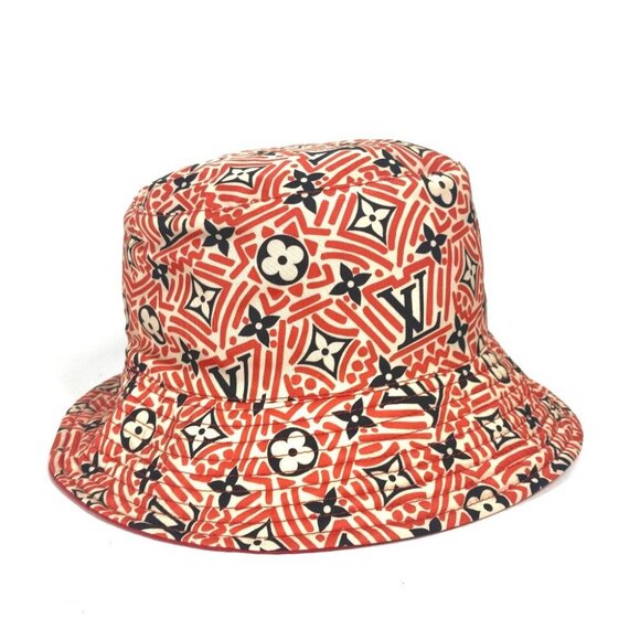 LOUIS VUITTON M76536 Hat Claim Rouge Monogram Hats Bucket Hat Bob Hat - Picture 12 of 13
